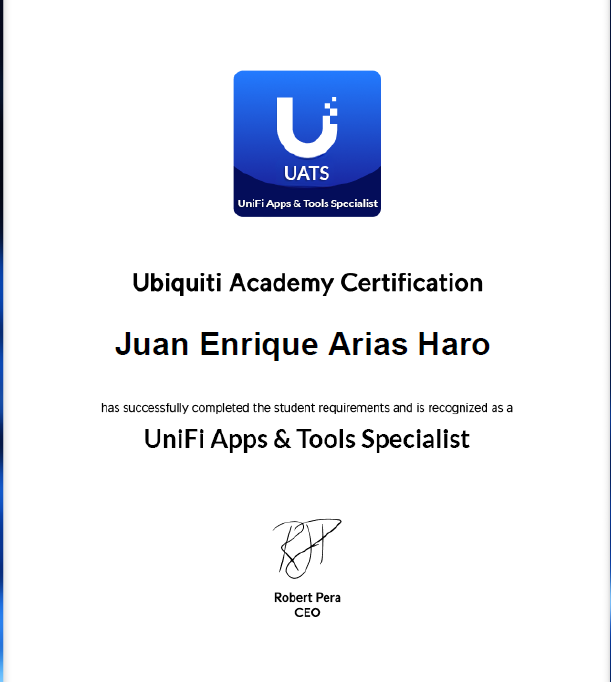 Certificado Ubiquiti